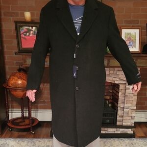 NWT Nautica Men's Black WOOL  Coat